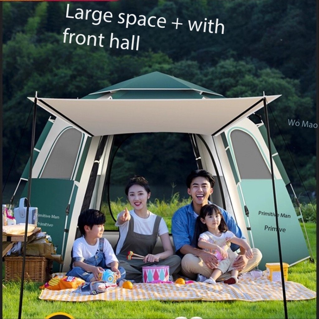 Emergency Mylar Tent - Namiot kempingowy dla 6-8 osób, wodoodporny,